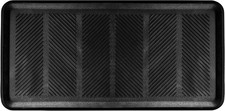 Durable 32 x 16 Inch Rubber Boot Tray Mat for Indoor Outdoor Use
