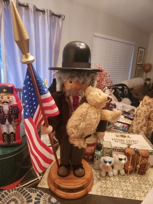 Signed - 18'' Ulbricht Teddy Roosevelt Nutcracker with Steiff Bear - Ltd Edition