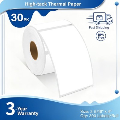 30 ROLLS For DYMO 30256 Shipping Labels Labelwriters 300 310 320 330 400 Duo 450