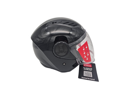 LS2 Jet-Motorradhelm AIRFLOW SOLID Gloss Black, L - ECE 22.05