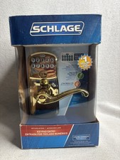 Schlage Electronic Keypad Door Handle Lever Lock Brass FE595 CAM 505 ACC