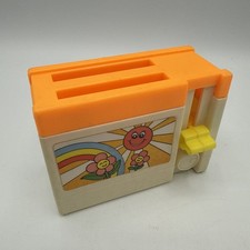 Vintage 1984 Arco Toy Toaster Disney Rainbow Sun Kitchen Appliance Retro Orange