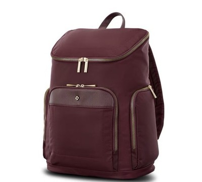 NWT Samsonite Mobile Solution 2 Deluxe Women Backpack 17  Merlot Purple 