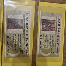 Serie 6 Miniassegni Cassa Rurale LEVICO TRENTO QUADRI DE CHIRICO 11 5 1978  Fds