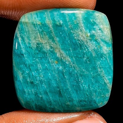 24.5 Ct Natural Amazonite Cushion Cabochon Loose Gemstone For Jewelry 24X23X4 mm