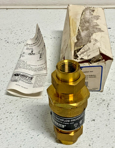 Watts 1/2" 9D M3 Dual Check Backflow Preventer w/ Atmospheric Vent 175PSI 235D