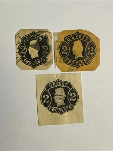 US Cut Square Stamps Collection SC#U46, U54, U55