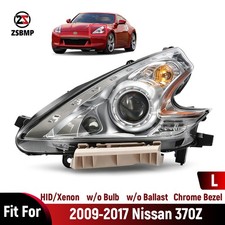 Hidxenon Headlight For 2009-2017 Nissan 370z Chrome Bezel Wo Bulbballast Left Hidxenon Headlight For 2009-2017 Nissan 370z Chrome Bezel Wo Bulbballast Left