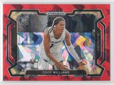 #80 Cody Williams 2024-25 Prizm Draft Picks Variation Red Ice RC Colorado