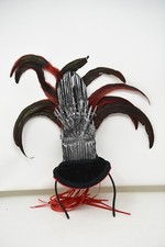 Iron Throne Feathers Ribbons Artisan One-of-Kind Fascinator Headpiece Goth