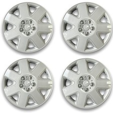 SET OF 4 x 15 INCH (15”)  WHEEL TRIMS COVER HUB CAPS TYRE CAP SILVER x4 PACK