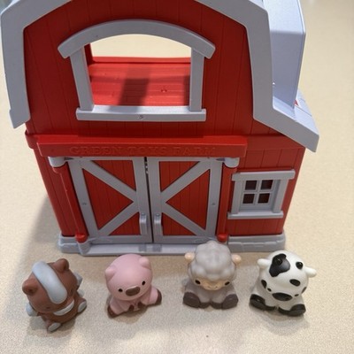 Green Toys Farm Barn Playset 4 Animals Horse Cow Pig Sheep USA