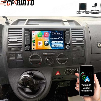 6+128GB Autoradio Für VW T5 Multivan Transporter Android15 Carplay Navi + Kamera