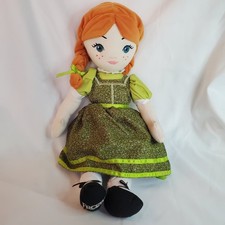 Frozen Broadway Musical Anna 15" Plush Doll Green Dress Souvenir Disney Theatre