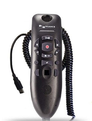 Nuance PowerMic III Microphone for Dragon, Coiled Cord (extends to 17 Ft)