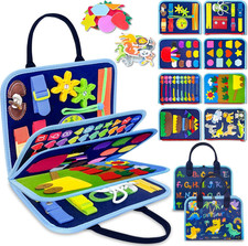 Exorany Busy Board Montessori Toys for Toddler Boy Birthday Gifts, Busy Book Sen