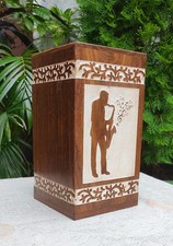 Caja de urnas de madera decorativa para cenizas de adultos | Urnas de cremación de madera para hombre y mujer