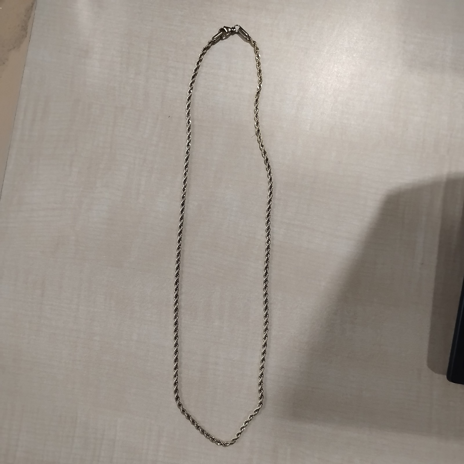 14K Solid Yellow Gold 4mm Rope Chain Necklace