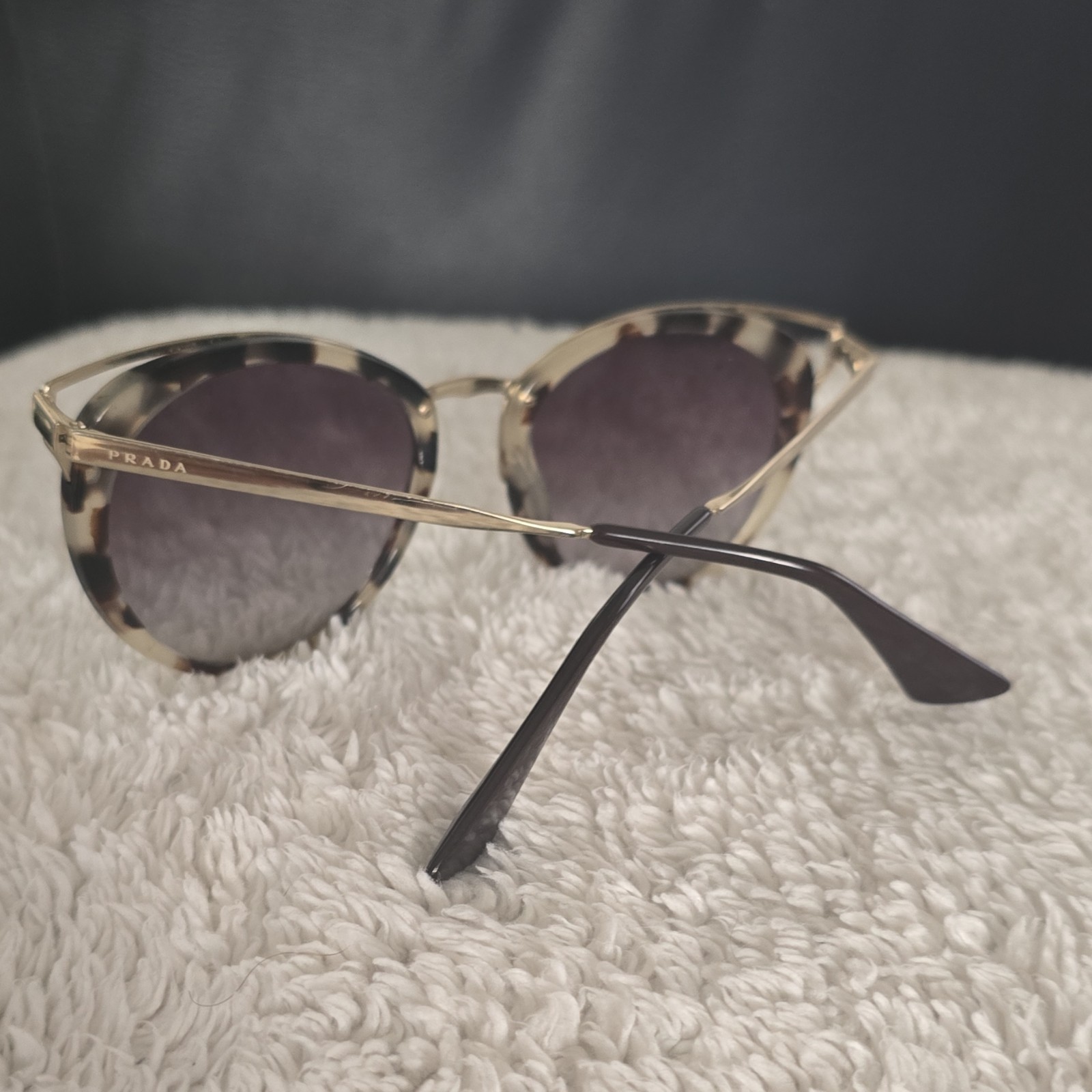 PRADA Cat Eye Tortoise Shell Gradient Gray Lens W… - image 2