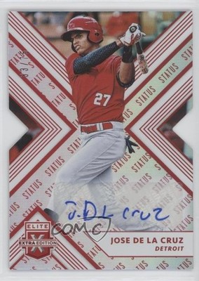 2018 Elite Extra Edition Status Red Die-Cut 33/75 Jose De La Cruz #115 Auto 1u6