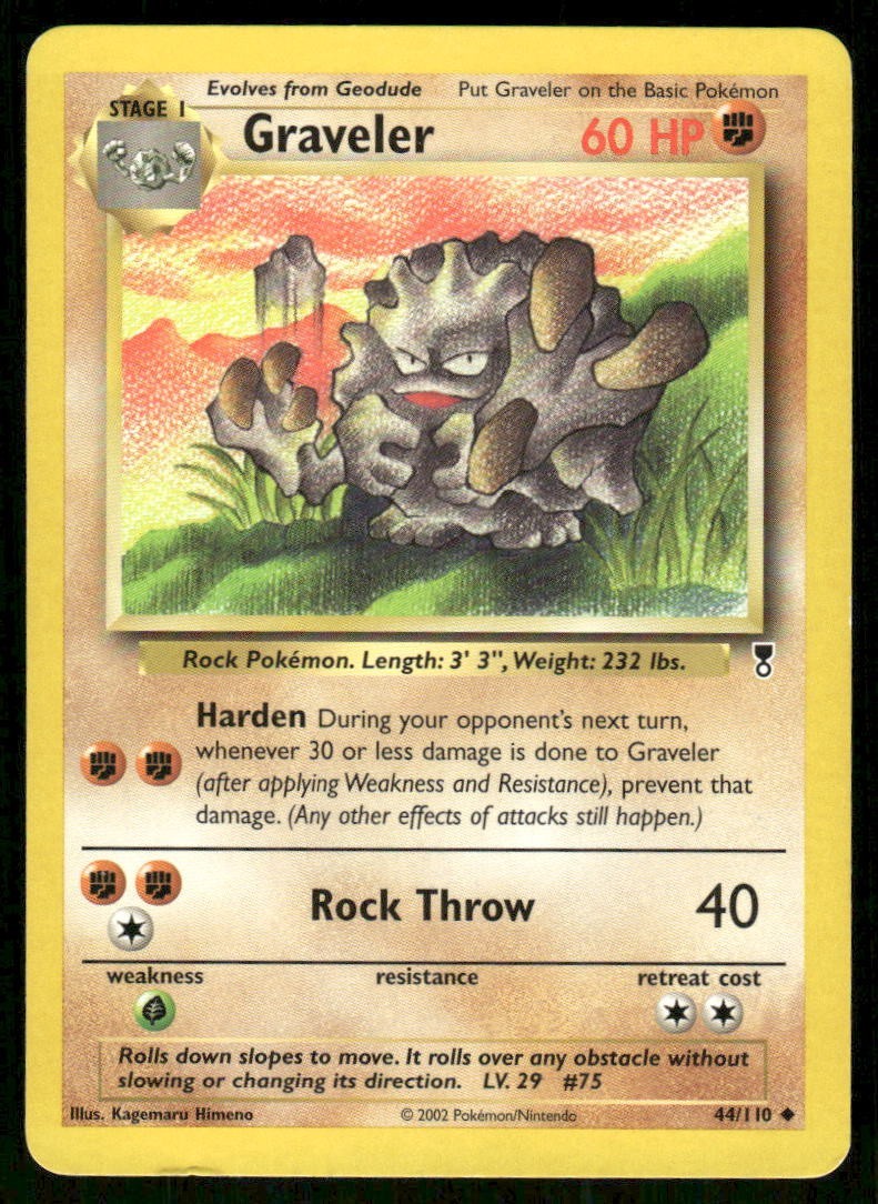 Pokemon Tcg Graveler #44 Pokemon Legendary Collection LP