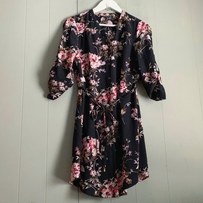 41 Hawthorn Stitch Fix Women Christen Floral Button Down Shirt Dress SP