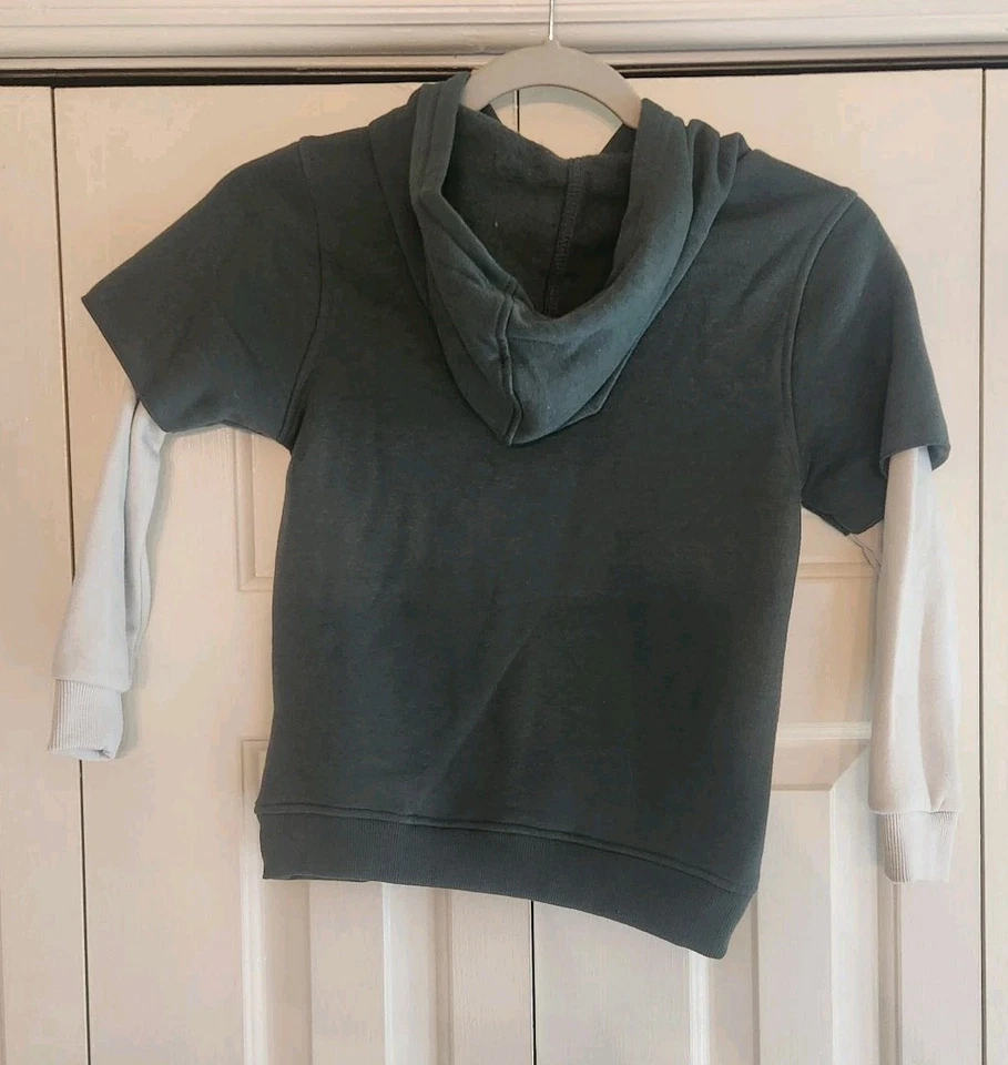 Kids Headquarters Boys Dinosaur Hoodie Two Tone Size 6 New With Tags - Image 2 of 3