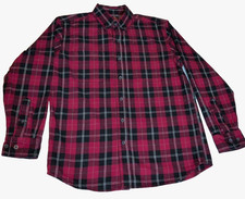 Ridgecut Toughwear Shirt Long Sleeve Heavy Flannel Red Black Plaid Men's Medium