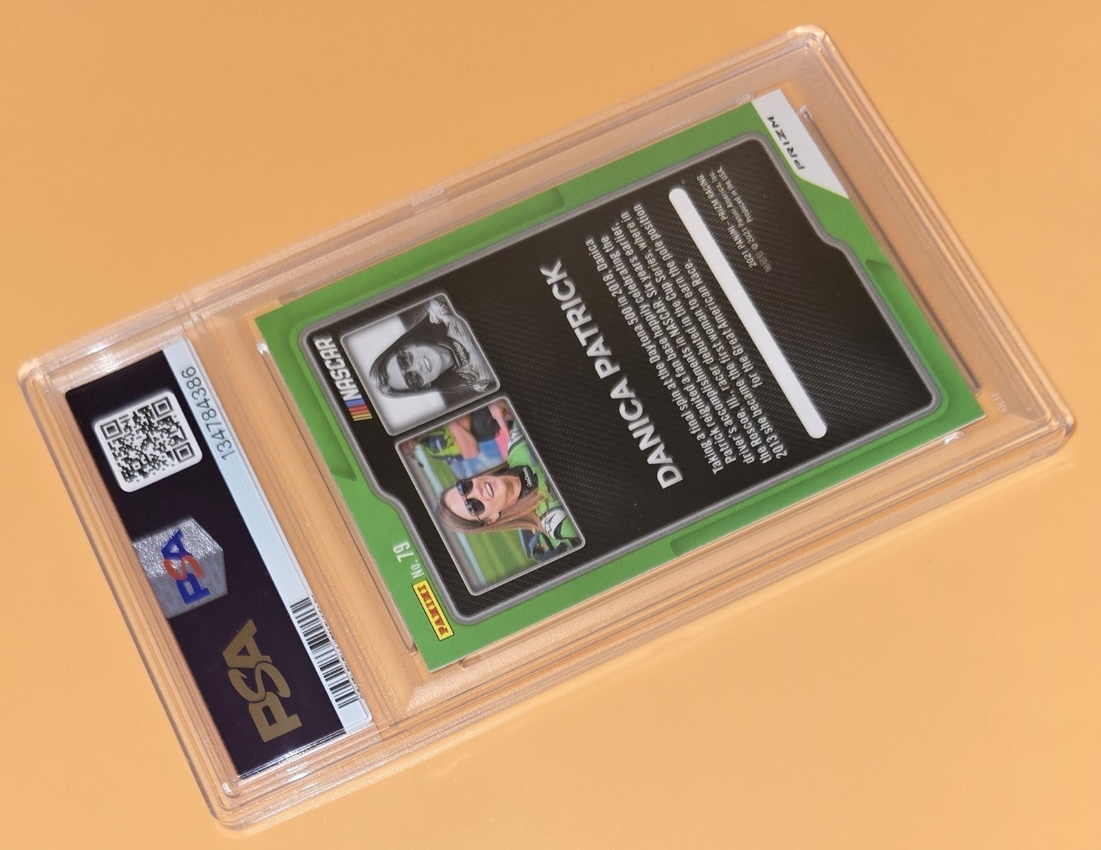 Danica Patrick PSA 10 Low Pop 1 Red Blue Hyper Prizm Parallel 2022 Prizm Racing view 13