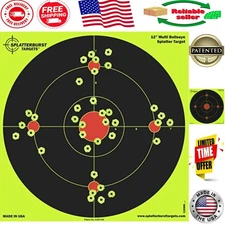 12 Inch High-Visibility Splatter Target - 10 Pack for Optimal Shooting Practice