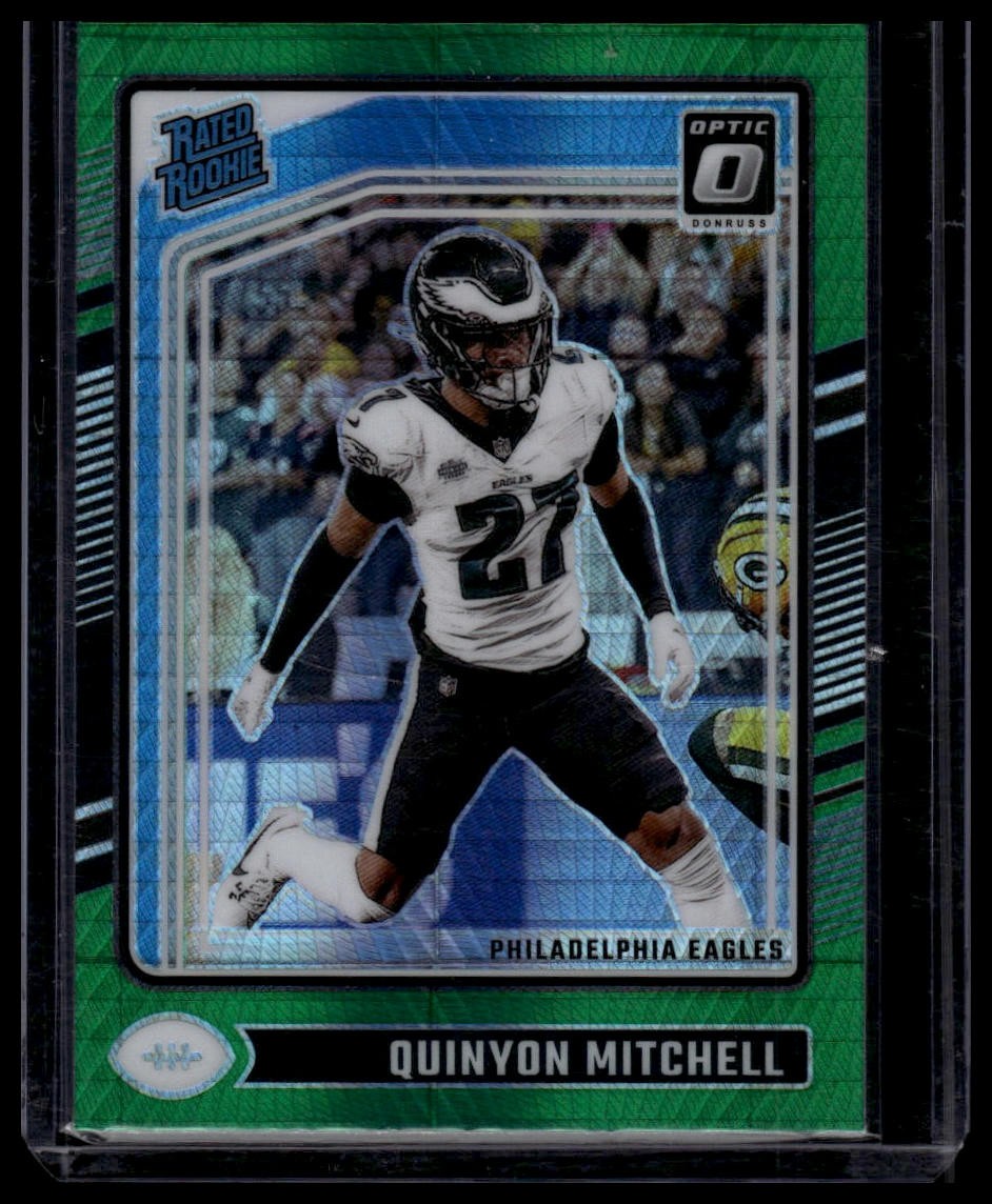 2024 Donruss Optic #282 Quinyon Mitchell Green Hyper