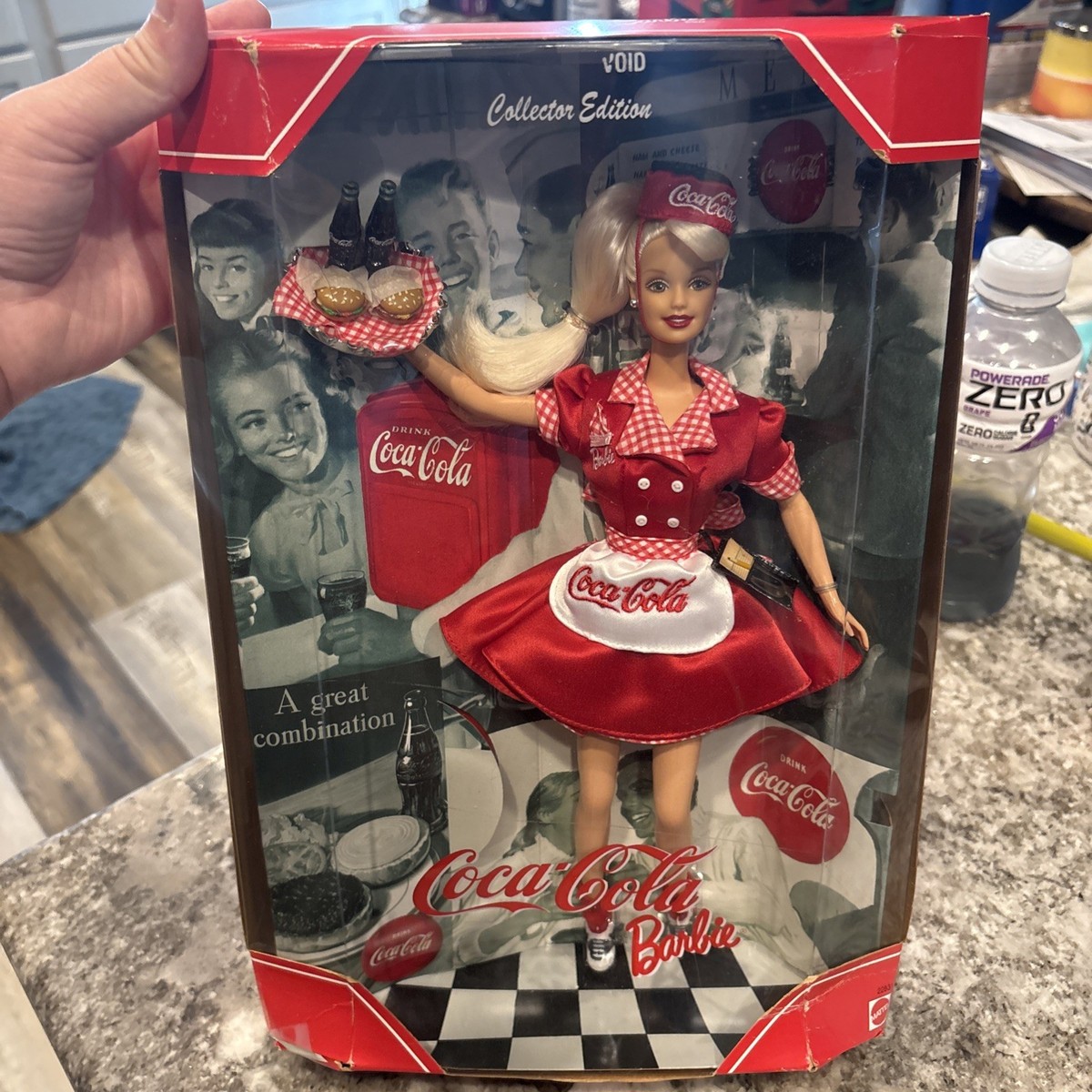 Coca-Cola Barbie Waitress Doll Collector Edition Blonde 1998