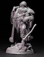     3D Printed Dwarf Barbarian / RPG Miniature Figure - Highly Detailed