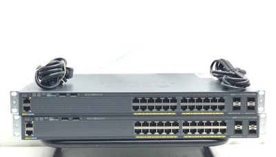 Lot of 2 Cisco Catalyst WS-C2960X-24TS-L V03 24P Gigabit Managed Ethernet Switch