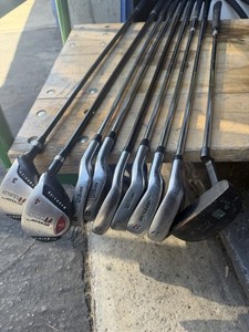 9 Mixed Golf Clubs Taylormade Burner Superstarsteel Dunlop Cobra Wilson Irons