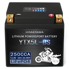YTX5L-BS 12V 250CCA 3Ah LiFePO4 Rechargeable Lithium Ion High Performance