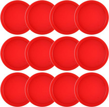 12 Pieces Home Air Hockey Pucks 2.5 Inch Heavy Pucks for Game Tables Equipment