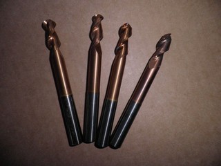 4X Radiusfräser / Kugelfräser ATORN 10mm X 100mm