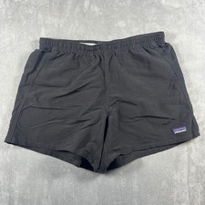 Patagonia Kids Baggies Shorts Black Nylon Elastic Waist Size S Small 4" Inseam