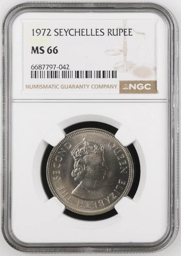 Seychelles 1 Rupee 1972 NGC MS 66