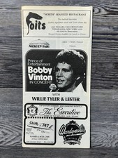 BOBBY VINTON IN CONCERT, MELODY FAIR TONAWANDA NY, BROADWAY PROGRAM/PLAYBILL