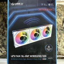 Lian Li UNI FAN SL-INF WIRELESS 120 Reversed Blade 12RSLIN1W3W Triple Pack White