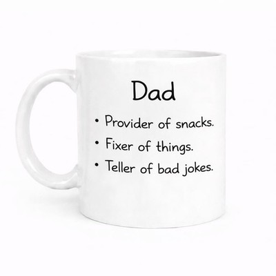 Papa Snacks Becher Brew Crew Geschenke weiß Keramik 11 Unzen Kaffee Geschenk UK