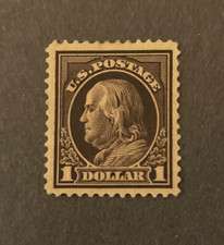 US #423, $1.00 Franklin, mint LH, VF+, Miller certificate, Scott $475.00