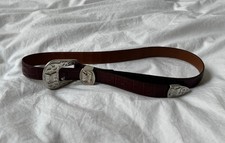 NEEDLES papillon western tip belt - maroon cr...