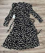 Ciebon Adelle NWT Metallic Star Print Long Sleeve Midi Dress. Size M New