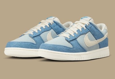 Women's Nike Dunk Low Denim Smokey Blue Ochre Pale Ivory IH5073