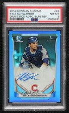 2014 Bowman Draft Chrome Blue Refractor 51/150 Kyle Schwarber PSA 8 Auto