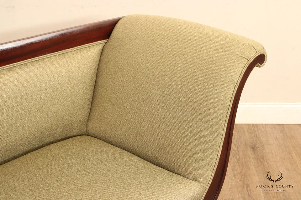 古董美国帝国雕刻桃花心木沙发 — 第 4/4 张图片