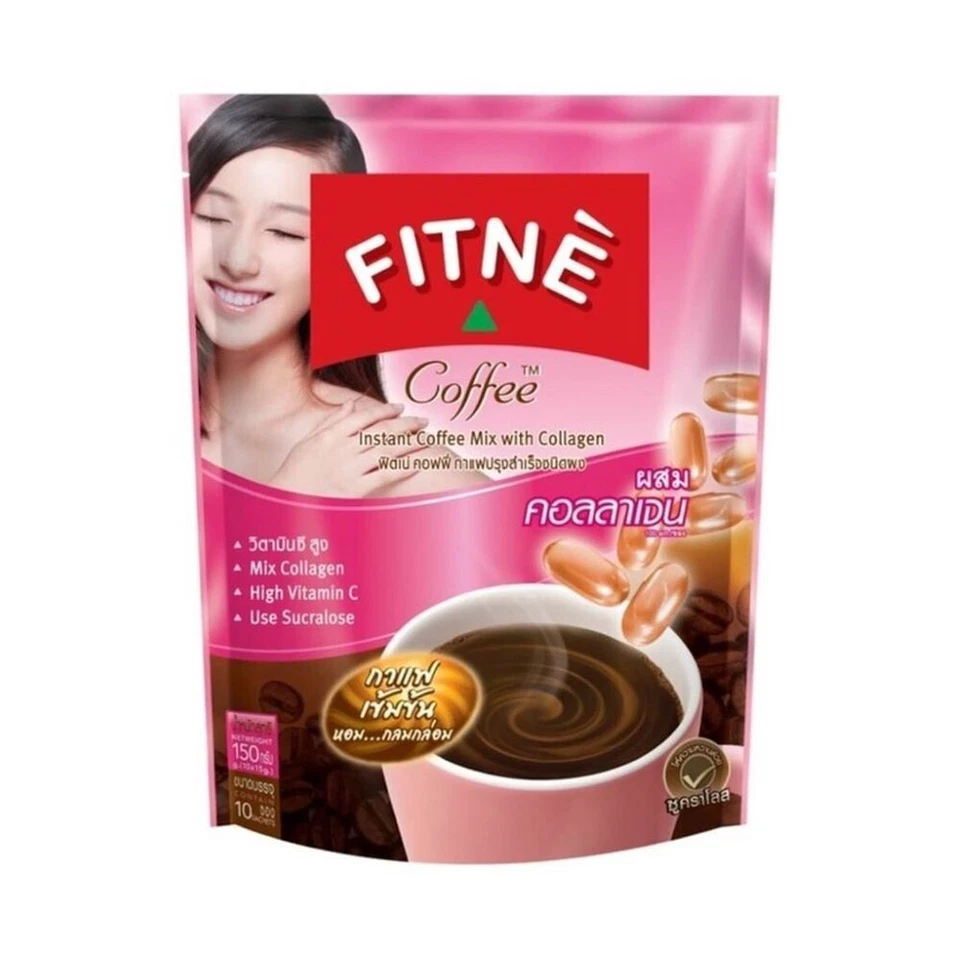 Fitne Coffee, 3 en 1 café instantáneo en polvo, fórmula mezclada con colágeno paquetes de 3 Foto 2 de 4